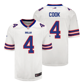 James Cook 4 Buffalo Bills Men Away Game Jersey - White