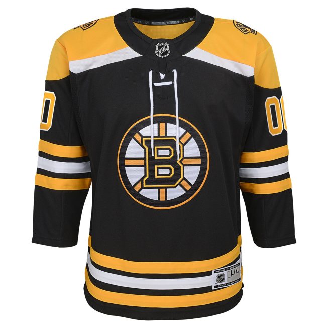 Boston Bruins Youth Home Custom Premier Jersey - Black - Image 2