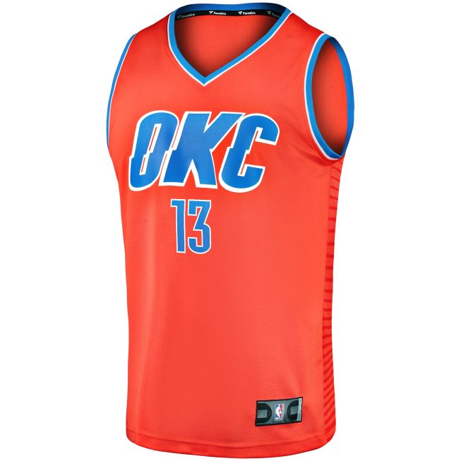 Ousmane Dieng Oklahoma City Thunder Fanatics Fast Break Replica Player Jersey - Statement Edition - Orange - Image 2
