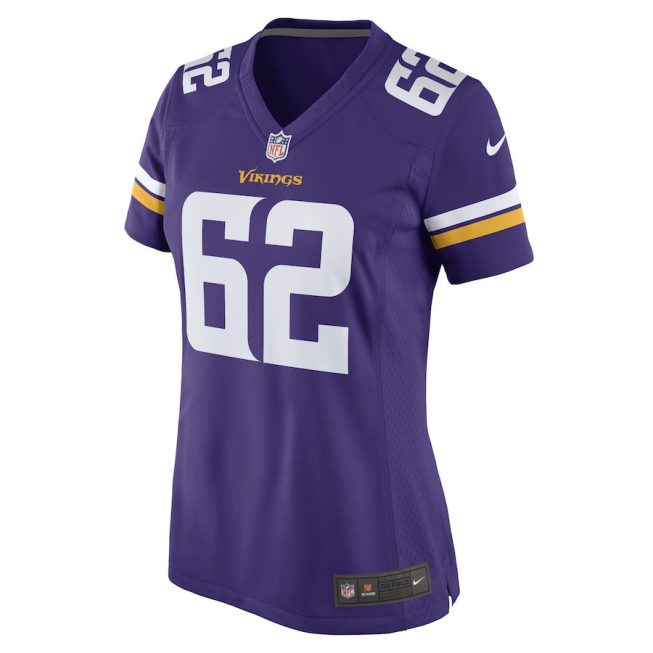 Chris Reed 62 Minnesota Vikings Women Game Jersey - Purple - Image 2