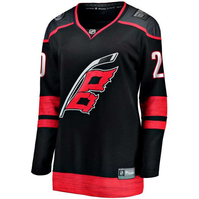 Sebastian Aho Carolina Hurricanes Fanatics Women's Home Breakaway Player Jersey - Black - Image 2