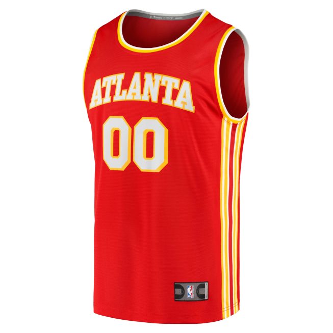 Atlanta Hawks Fanatics Fast Break Replica Custom Jersey - Icon Edition - Red - Image 2