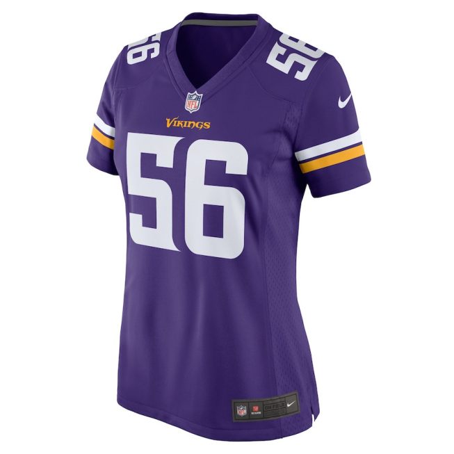 Garrett Bradbury 56 Minnesota Vikings Women Game Jersey - Purple - Image 2