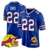 Ray Davis 22 Buffalo Bills Super Bowl LIX New Orleans Patch Game Men Jersey - Royal