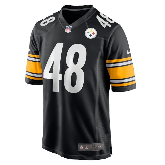 Godwin Igwebuike 48 Pittsburgh Steelers Men Game Jersey - Black - Image 2