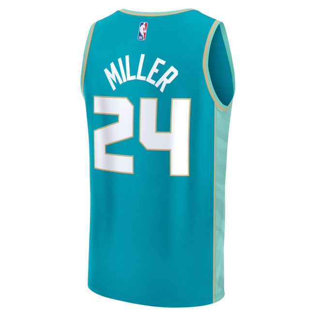 Brandon Miller Charlotte Hornets Fanatics Fast Break Jersey - Teal - City Edition - Image 3