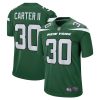 Michael Carter II 30 New York Jets Men Game Jersey - Gotham Green