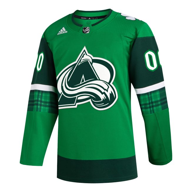 Colorado Avalanche St. Patrick's Day Authentic Custom Jersey - Kelly Green - Image 2