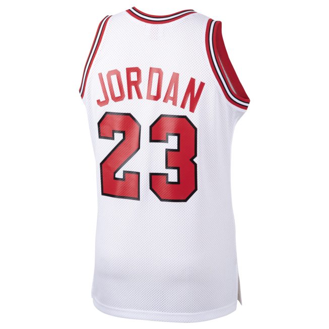 Michael Jordan Chicago Bulls Mitchell & Ness 1984/85 Hardwood Classics Rookie Authentic Jersey - White - Image 3