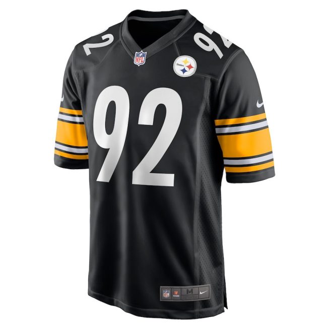 James Harrison 92 Pittsburgh Steelers Men Retired Game Jersey - Black - Image 2