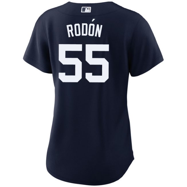 Carlos Rodon New York Yankees Women's Alternate Navy World Series Jersey - Image 2