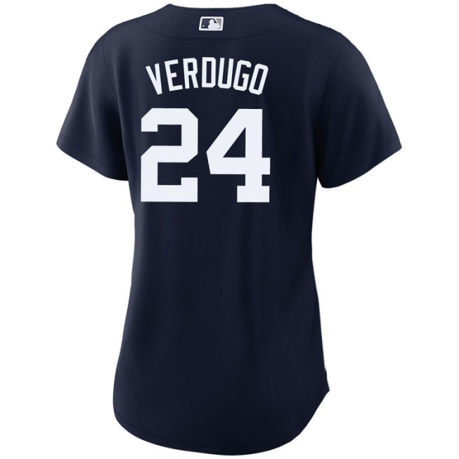 Alex Verdugo New York Yankees Women's Alternate Navy World Series Jersey - Image 2