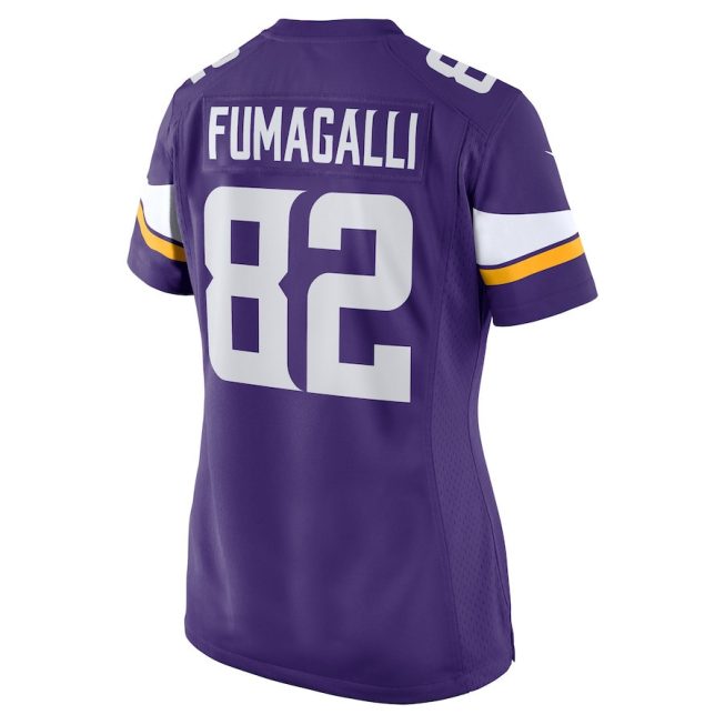 Troy Fumagalli 82 Minnesota Vikings Women Game Jersey - Purple - Image 3