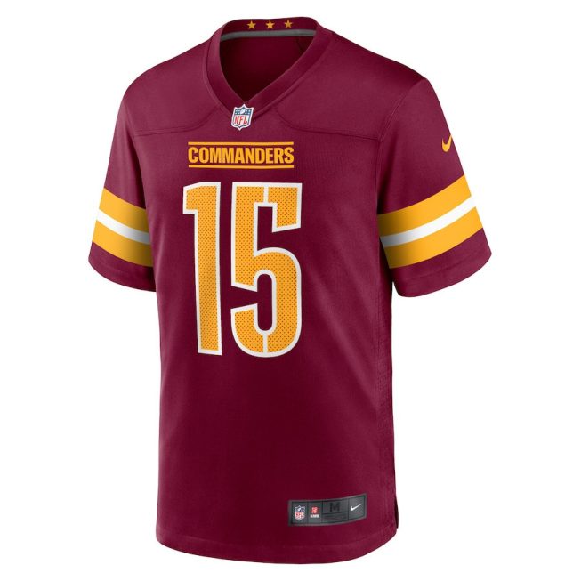 Dax Milne 15 Washington Commanders Men Game Jersey - Burgundy - Image 2