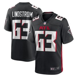 Chris Lindstrom 63 Atlanta Falcons Men's Team Game Jersey - Black