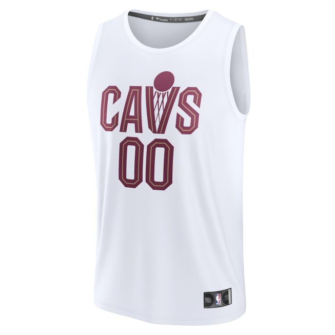 Cleveland Cavaliers Fanatics Fast Break Custom Replica Jersey - Association Edition - White - Image 2