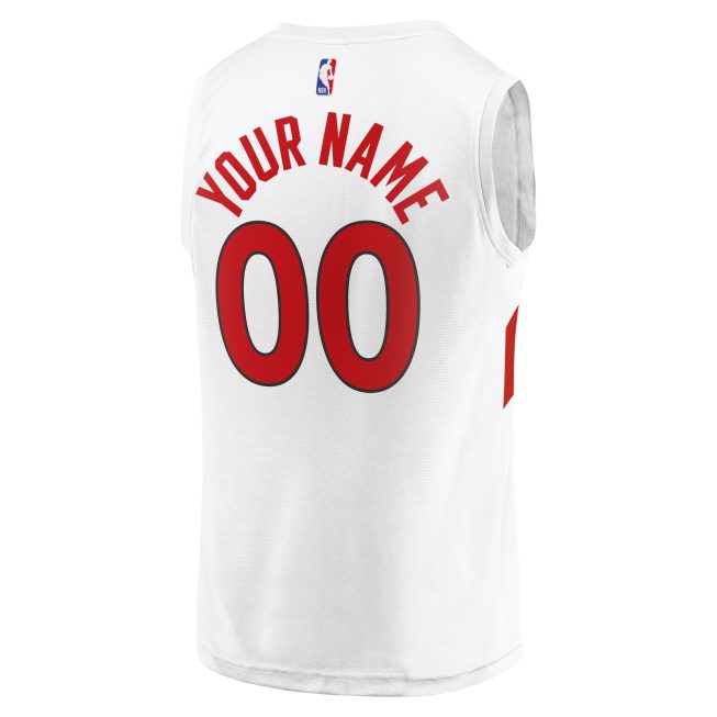 Toronto Raptors Fanatics Youth Fast Break Replica Custom Jersey - Association Edition - White - Image 3