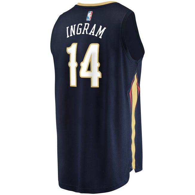Brandon Ingram New Orleans Pelicans Fanatics Fast Break Replica Jersey Navy - Icon Edition - Image 3