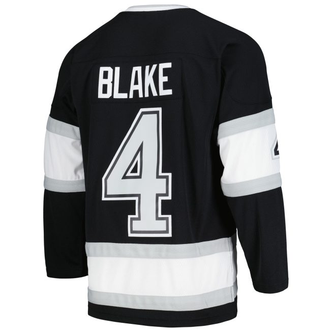Rob Blake Los Angeles Kings Mitchell & Ness 1992/93 Blue Line Player Jersey - Black - Image 3