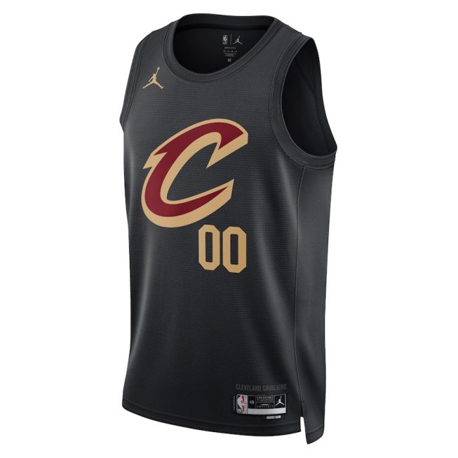 Cleveland Cavaliers 2023/24 Statement Swingman Custom Men Jersey - Black - Image 2