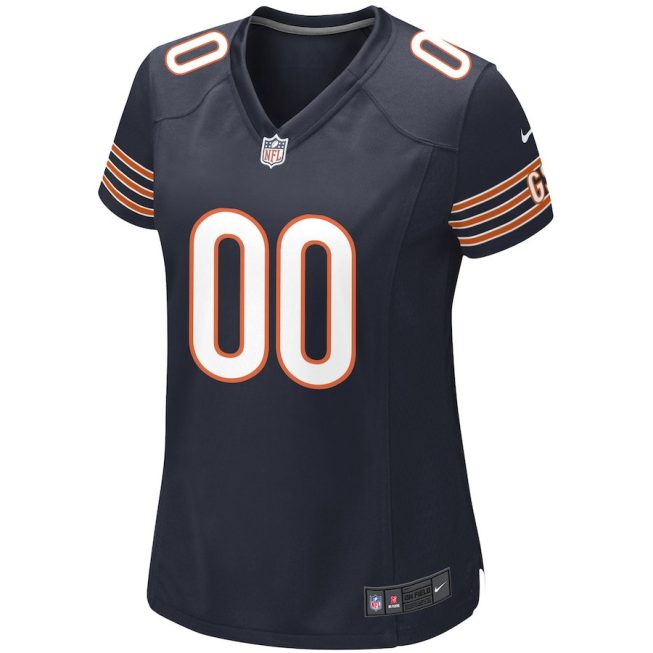 Chicago Bears Women Custom Game Jersey - Navy - Image 2