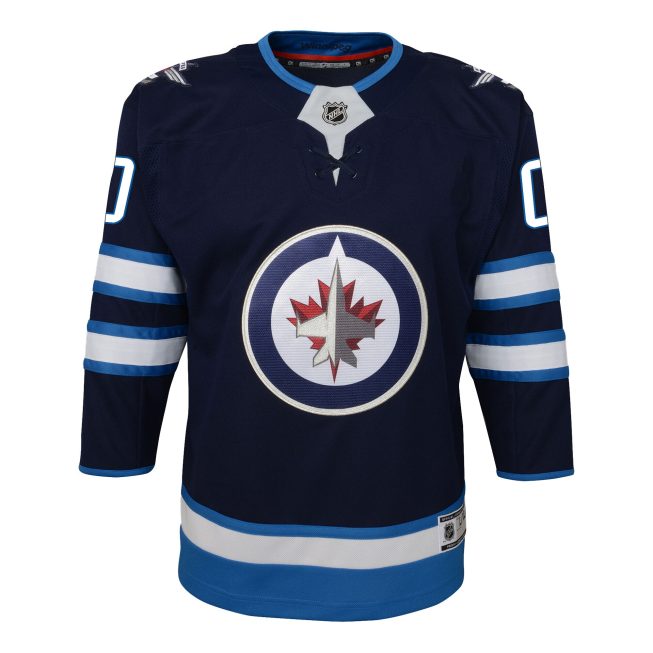 Winnipeg Jets Youth Home Premier Custom Jersey - Navy - Image 2