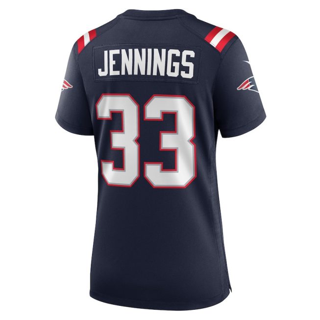 Anfernee Jennings 33 New England Patriots Women Team Game Jersey - Navy - Image 3