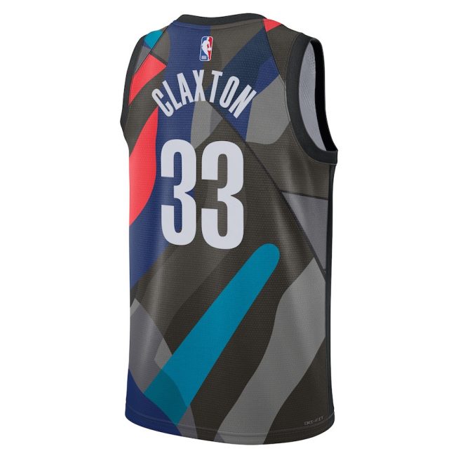 Nic Claxton 33 Brooklyn Nets 2023/24 City Edition Swingman Jersey - Black - Image 3