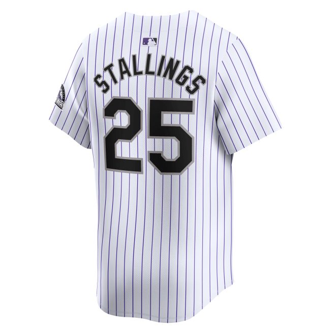 Jacob Stallings Colorado Rockies Home Limited Player Jersey - White - Image 3