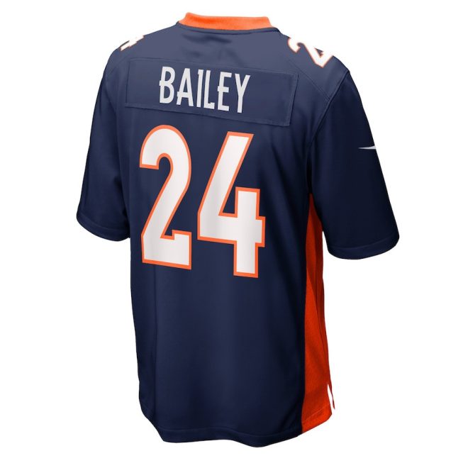 Champ Bailey 24 Denver Broncos Men Retired Jersey - Navy - Image 3