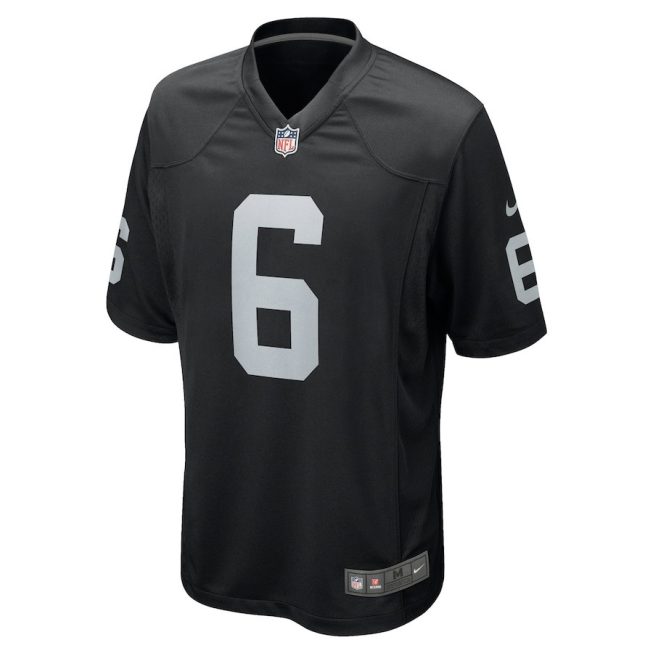AJ Cole 6 Las Vegas Raiders Men Game Jersey - Black - Image 2
