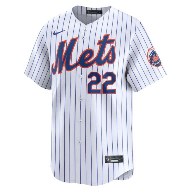 Brett Baty 22 New York Mets Home Limited Player Men Jersey - White - Image 2