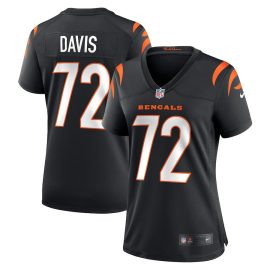 Domenique Davis 72 Cincinnati Bengals Women's Game Jersey - Black