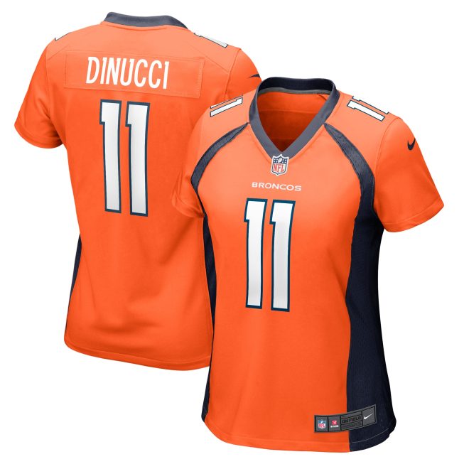 Ben DiNucci Denver Broncos Women's Team Game Jersey - Orange