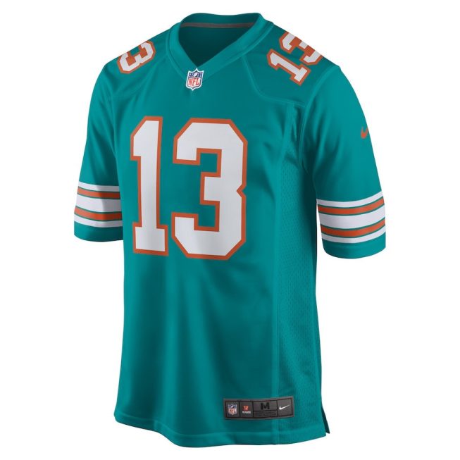 Dan Marino 13 Miami Dolphins Men Retired Jersey - Aqua - Image 2
