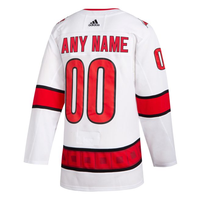 Carolina Hurricanes 2020/21 Away Custom Authentic Jersey - White - Image 3