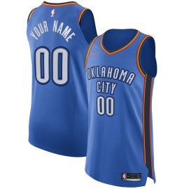 Oklahoma City Thunder Authentic Custom Jersey Blue - Icon Edition