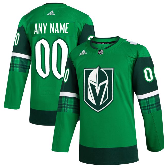 Vegas Golden Knights St. Patrick's Day Authentic Custom Jersey - Kelly Green