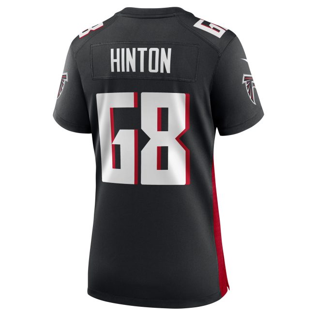 Kyle Hinton Atlanta Falcons Women's Team Game Jersey - Black - Image 3