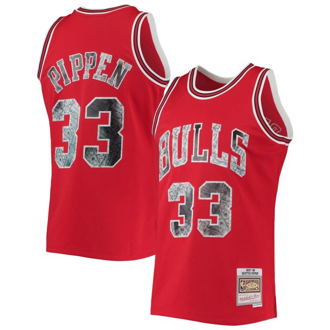 Scottie Pippen Chicago Bulls Mitchell & Ness 1997/98 Hardwood Classics 75th Anniversary Diamond Swingman Jersey - Red