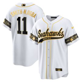 Smith-Njigba 11 Seattle Seahawks Throwback Men Jersey - White Gold