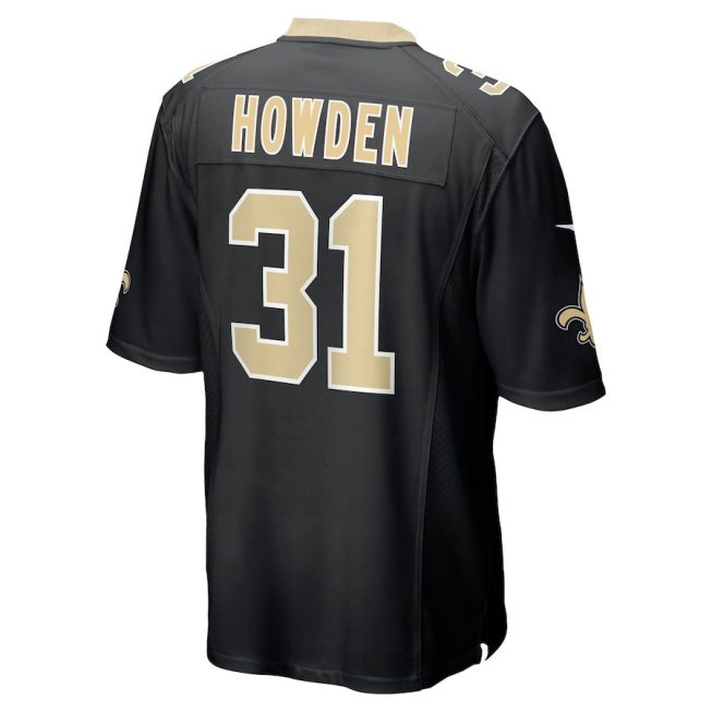 Jordan Howden 31 New Orleans Saints Men Team Game Jersey - Black - Image 3