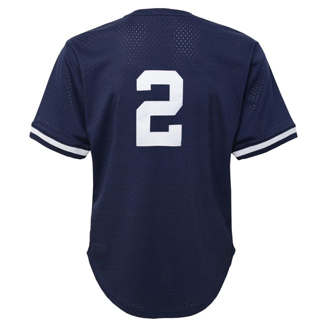 Derek Jeter New York Yankees Mitchell & Ness Toddler Cooperstown Collection Mesh Batting Practice Jersey - Navy - Image 3