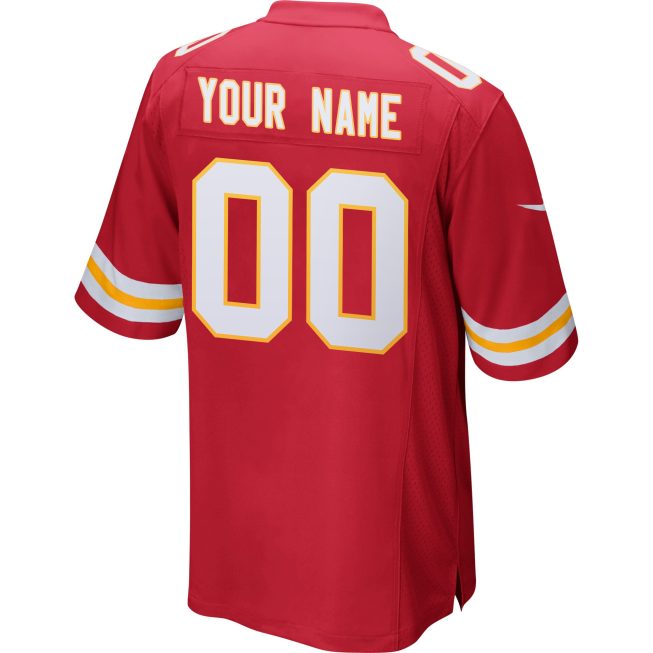 Kansas City Chiefs Super Bowl LIX New Orleans Patch Game Men Custom Jersey - Red - Image 2
