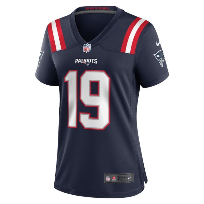 Matt Corral 19 New England Patriots Women Team Game Jersey - Navy - Image 2