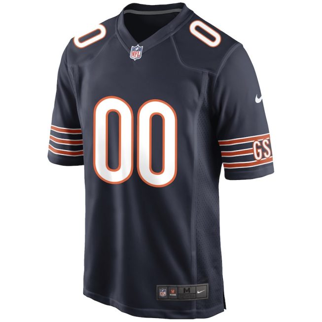 Chicago Bears Custom Game Men Jersey - Navy - Image 2