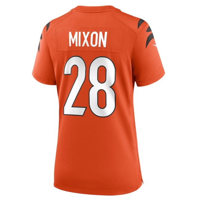Joe Mixon 28 Cincinnati Bengals Women Game Jersey - Orange - Image 3