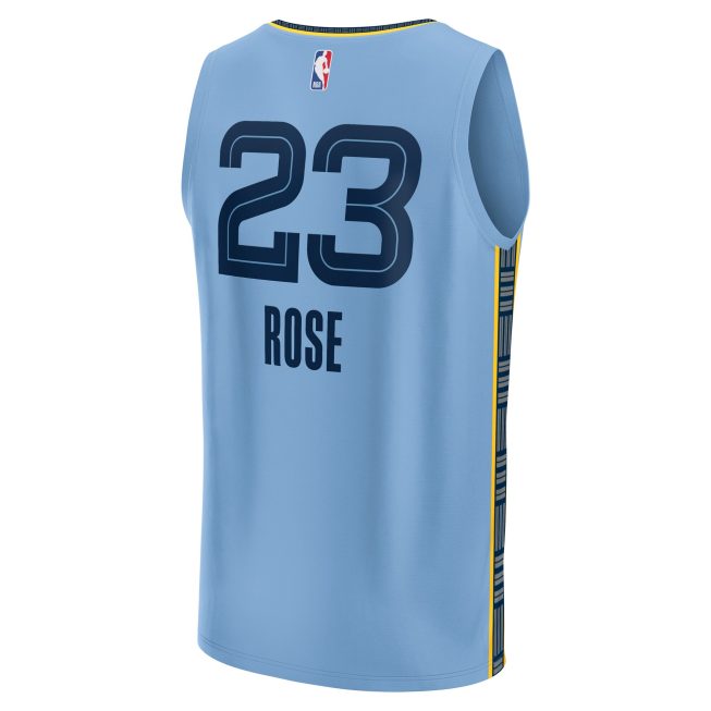 Derrick Rose Memphis Grizzlies Fanatics Youth Fast Break Player Jersey - Statement Edition - Light Blue - Image 3