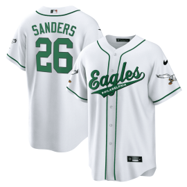 Miles Sanders 26 Philadelphia Eagles Baseball Men Jersey - White