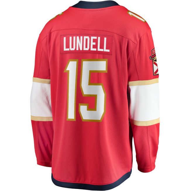 Anton Lundell Florida Panthers Fanatics Home Breakaway Player Jersey - Red - Image 3